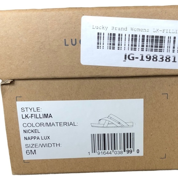 Lucky Brand Fillima Metallic Sandals 6 - Picture 2 of 10